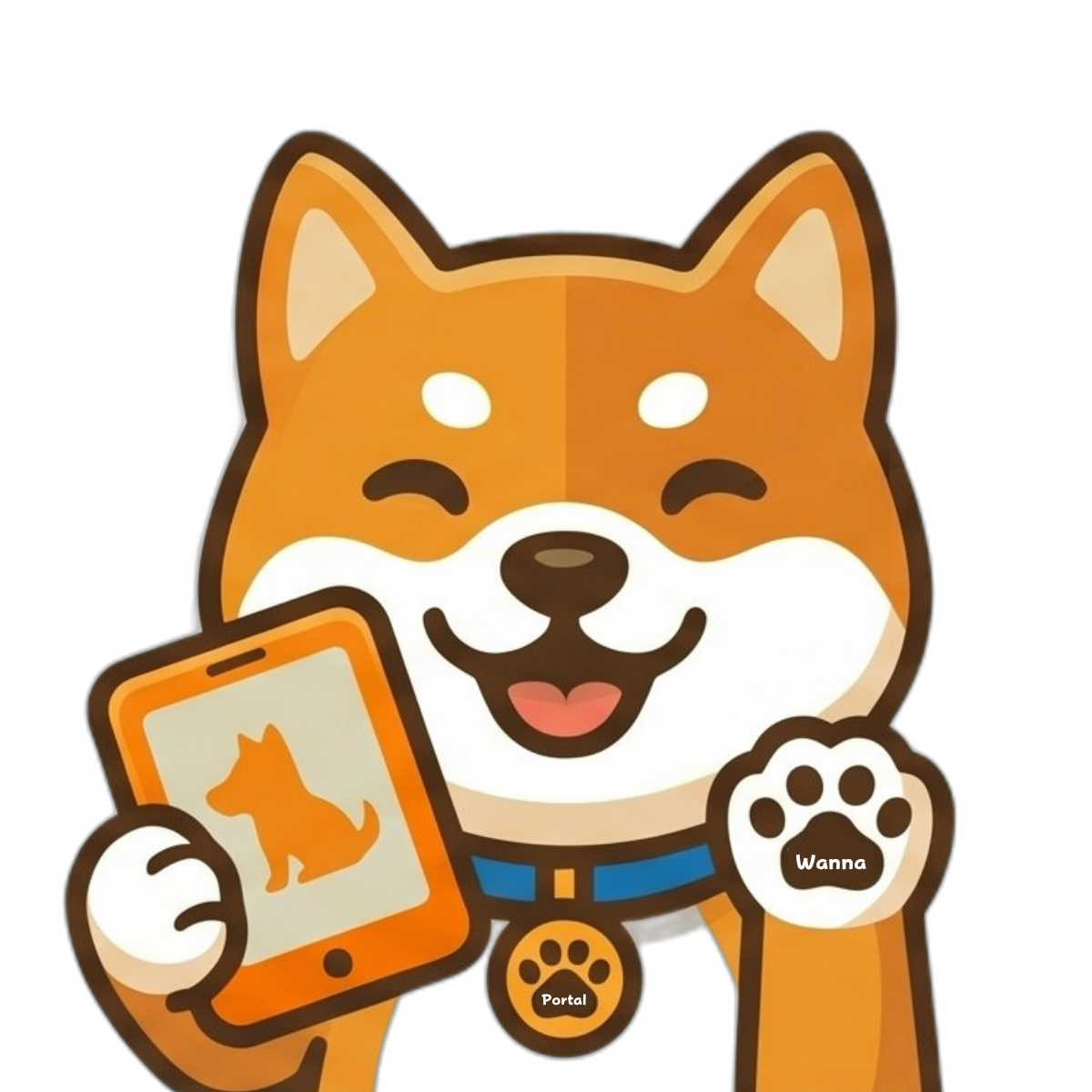 Wannaポータルの柴犬キャラクター